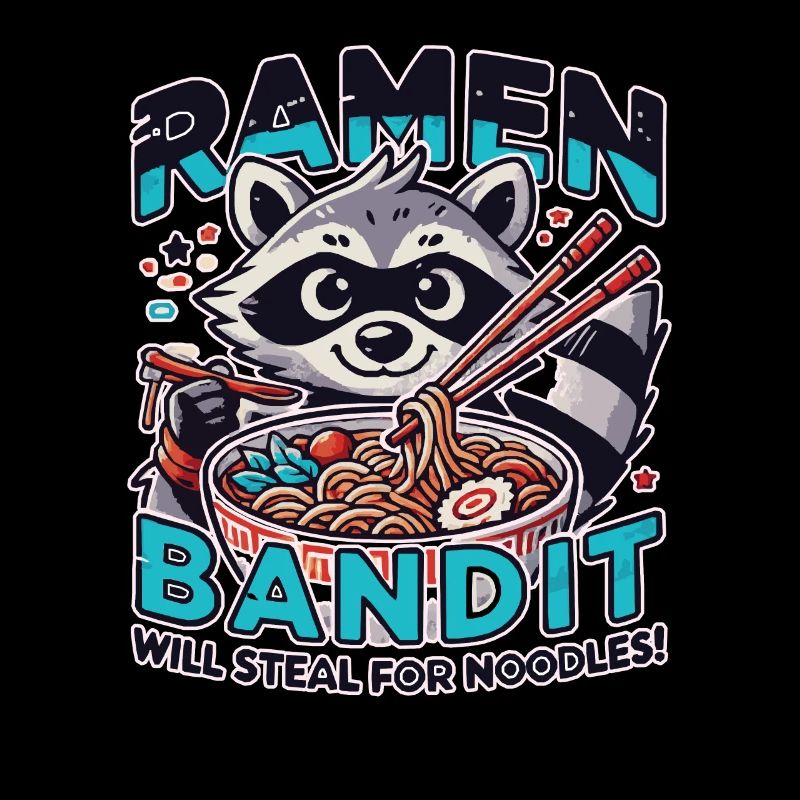 Waschbär-ramen-bandit: Wird Nach Nudeln Stehlen