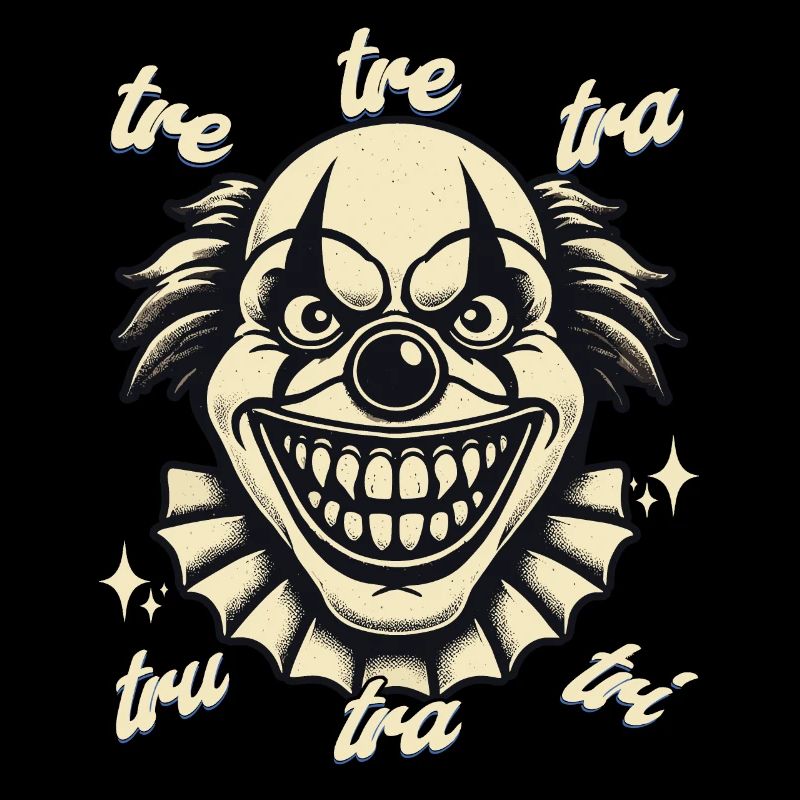 Clown effrayant tre-tre-tra-tru-tra Internet Meme