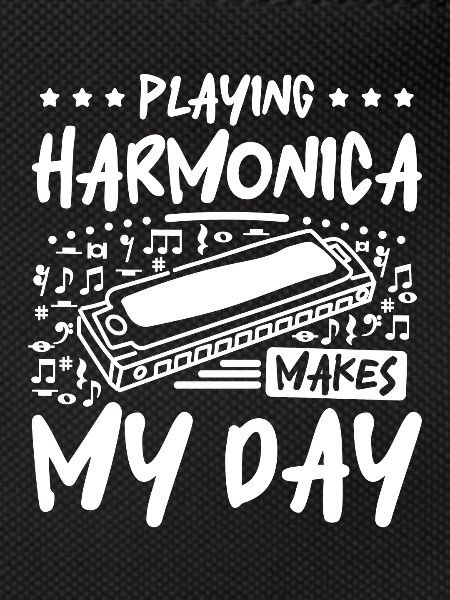Playing harmonica makes my day