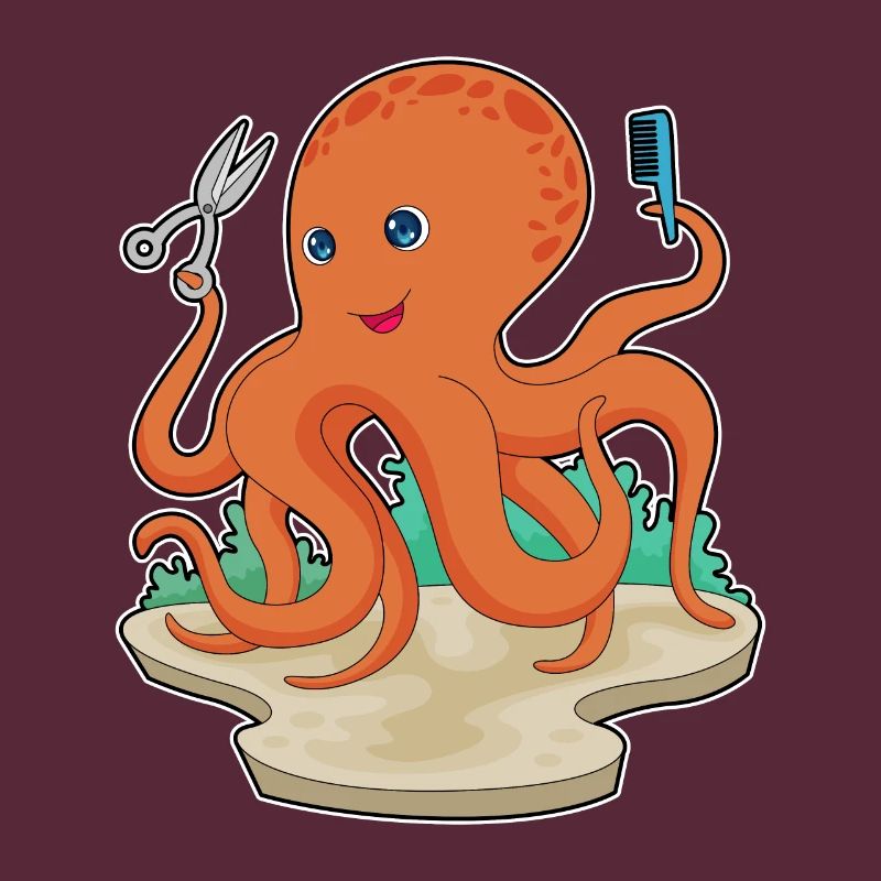 Octopus Coiffeur Ciseaux