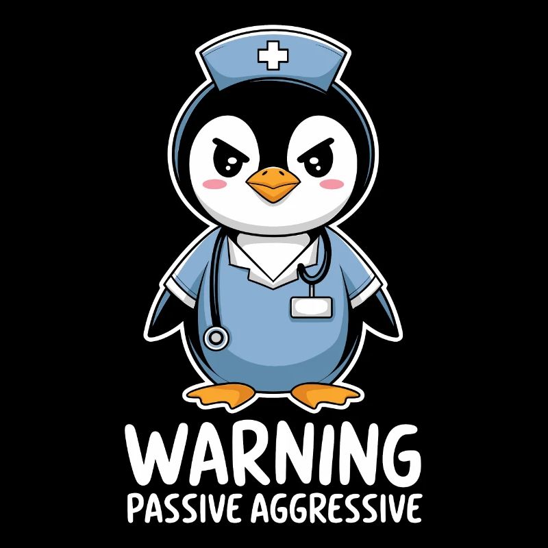 Warnung Passiv Aggressiver Pinguin