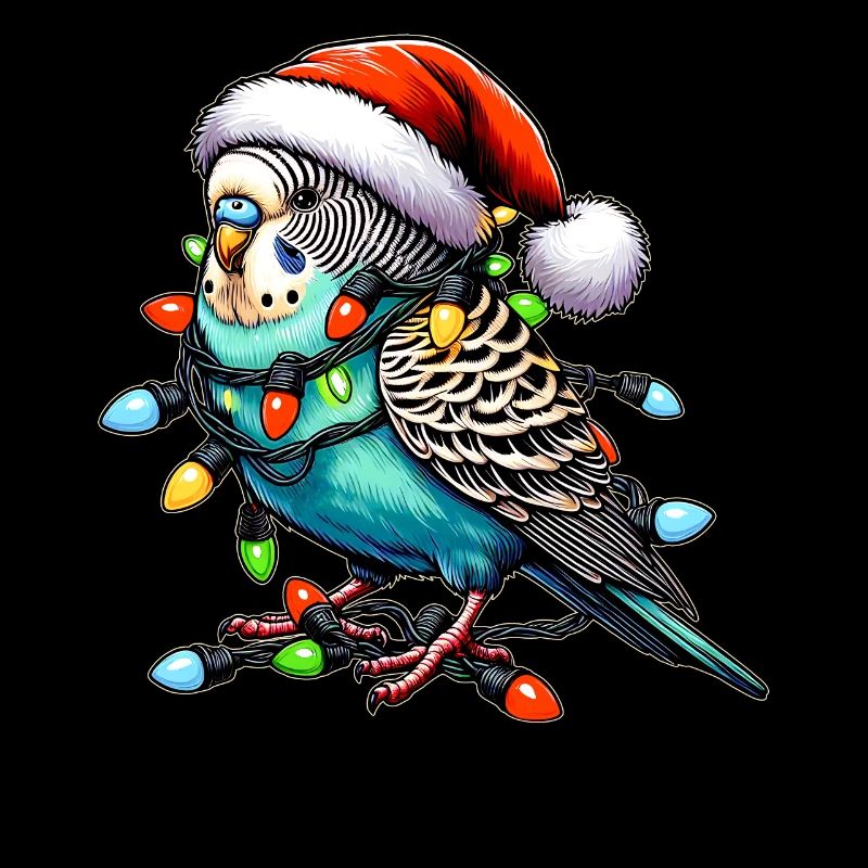 Chapeau de Noël Perruche Perruche Perroquet