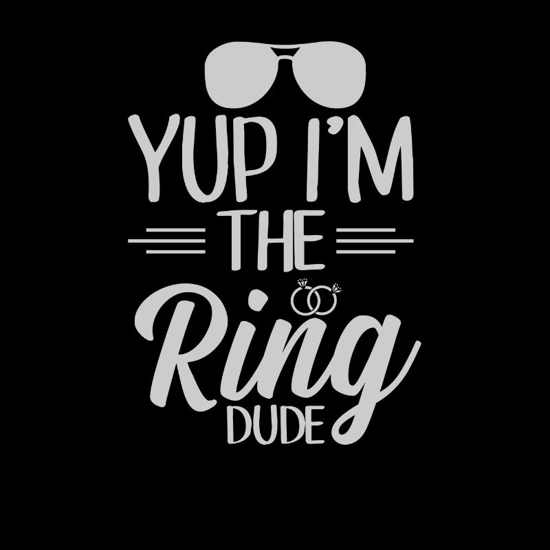 Bague Dude Ring Bearer Mariage Bague de mariage