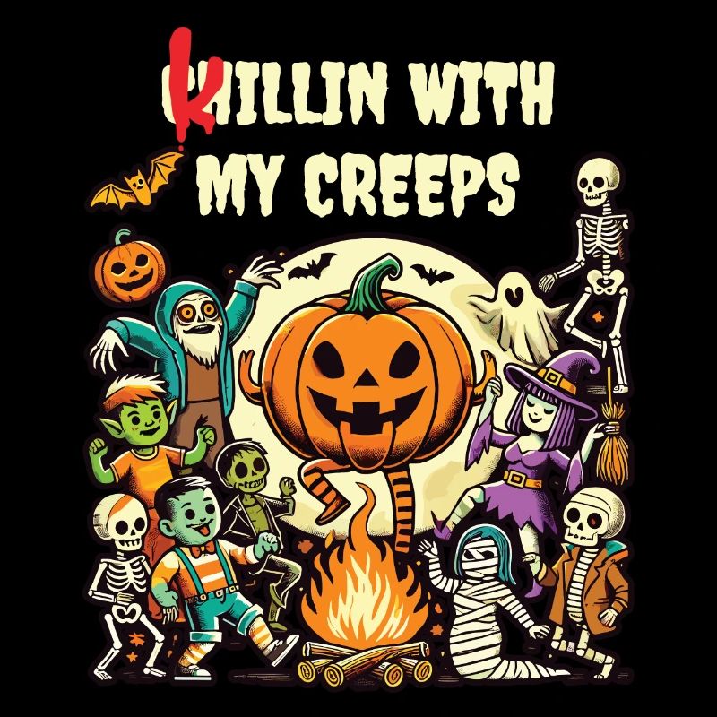 Herbstspaß Mit Halloween Freunden