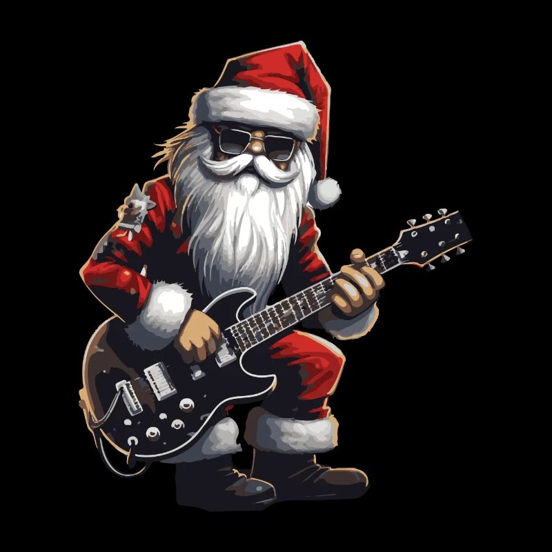 Weihnachtsmann Gitarre Santa