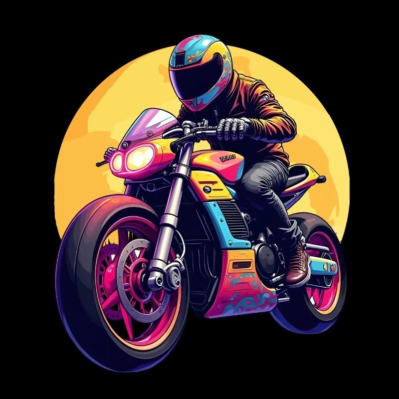 Motocross Design Kunst Wasserfarbe Splashes Bunt