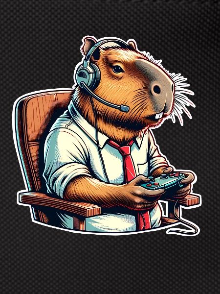 Capybara Gaming Nerd