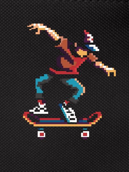 Skateboarder Pixel Art