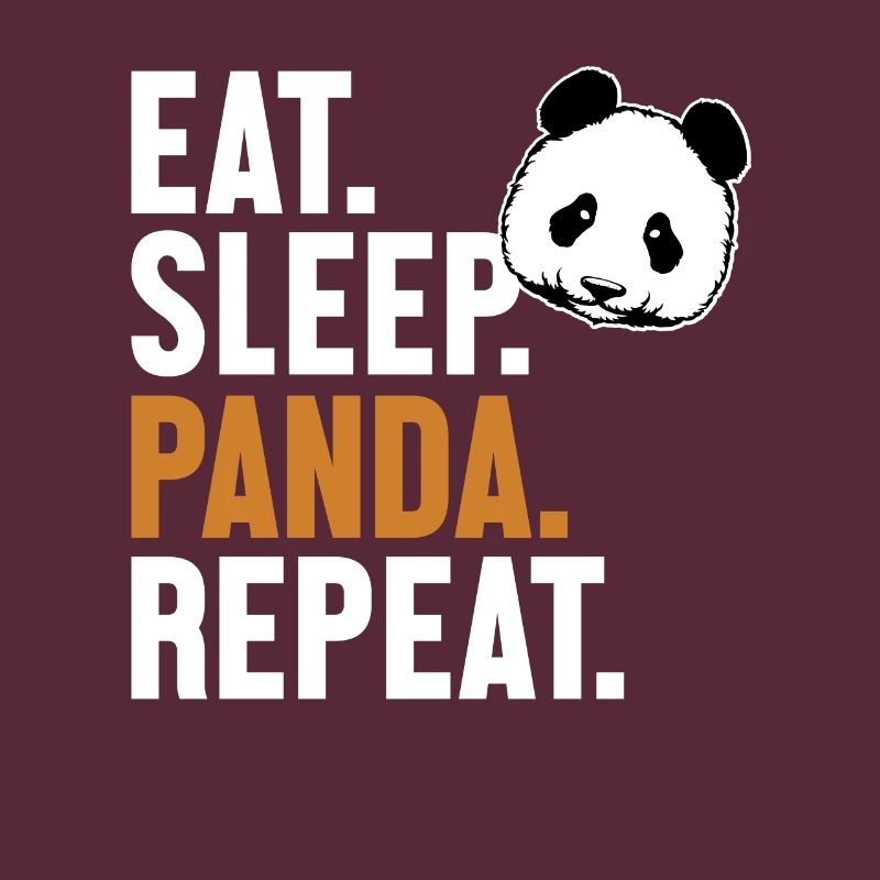 Manger Dormir Panda Répéter Panda Ours Ami Géant