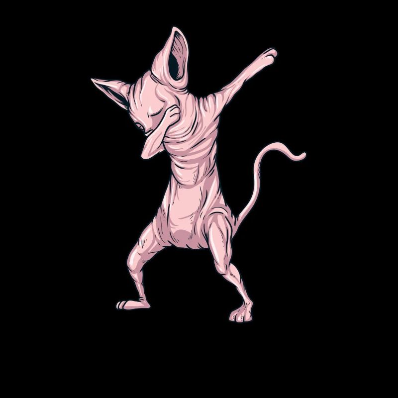 Sphynx cat dabbing cool et tendance