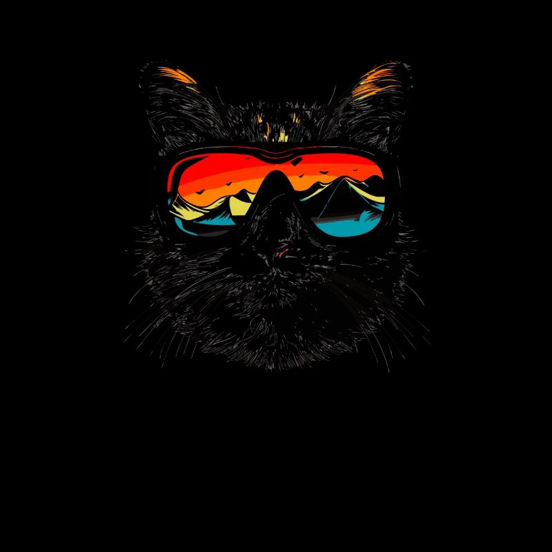 the meowtains are calling, funny skiing