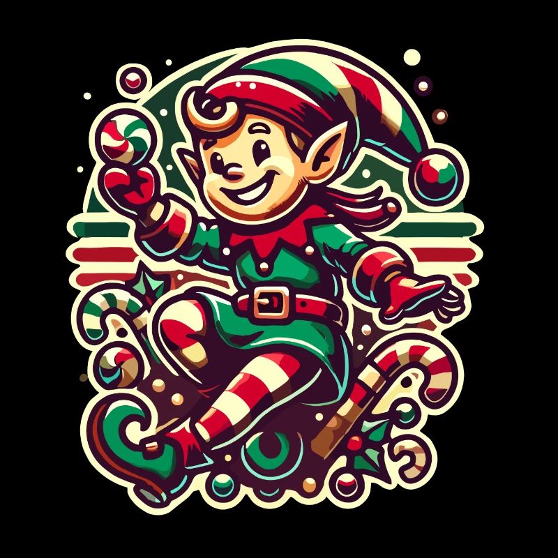 Merry Christmas Gnome Illustration