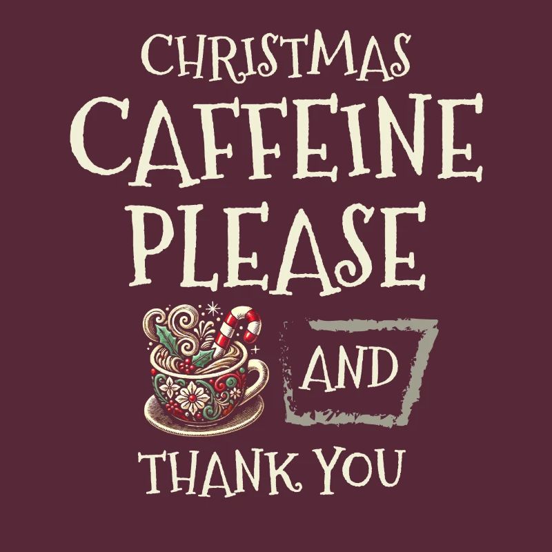 Weihnachtskoffein bitte und danke Feiertagswünsche