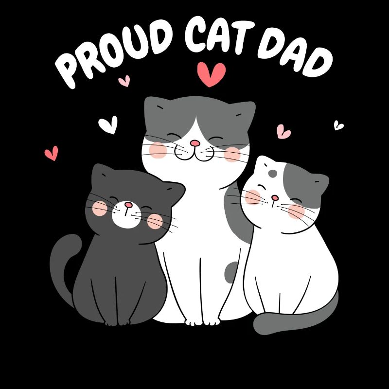 fier chat papa drôle chaton conception pour