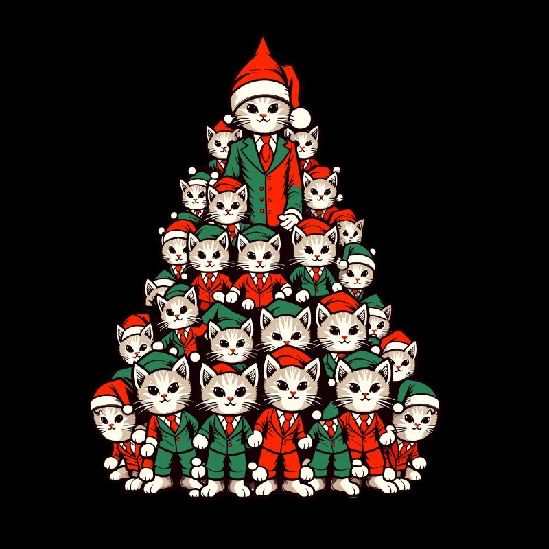Christmas Christmas Tree Cats