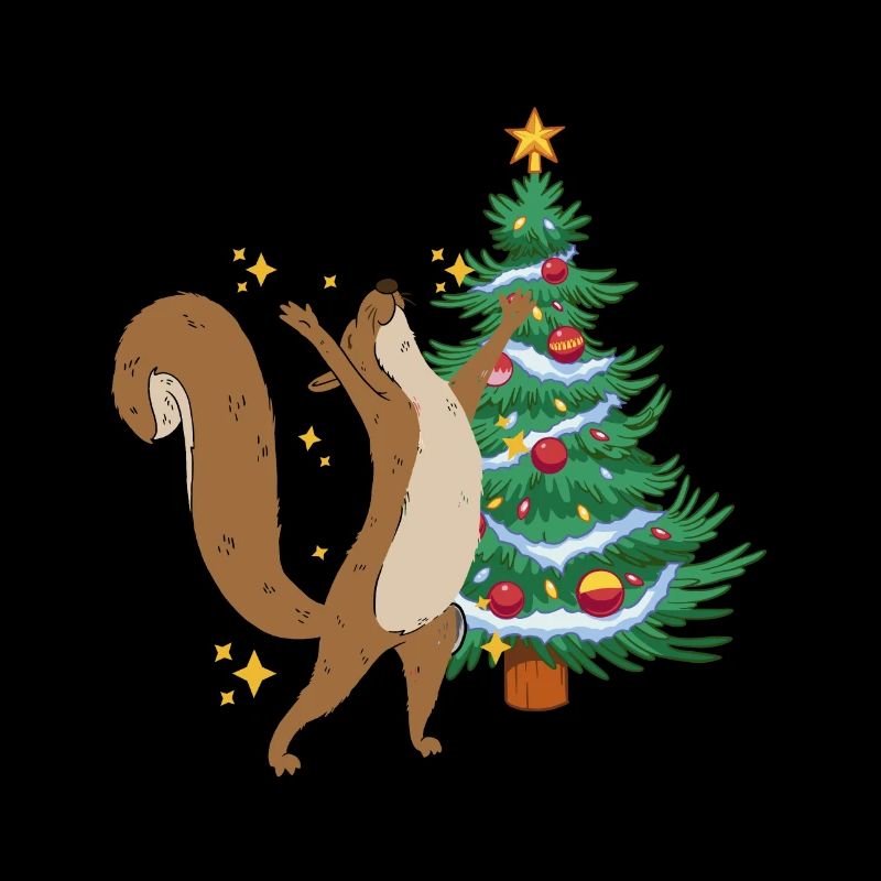 Christmas Tree Christmas Tree Squirrel Xmas