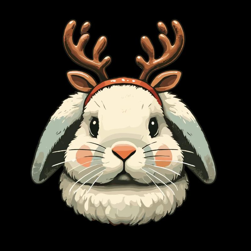 Conception de lapin de renne mignon de Noël