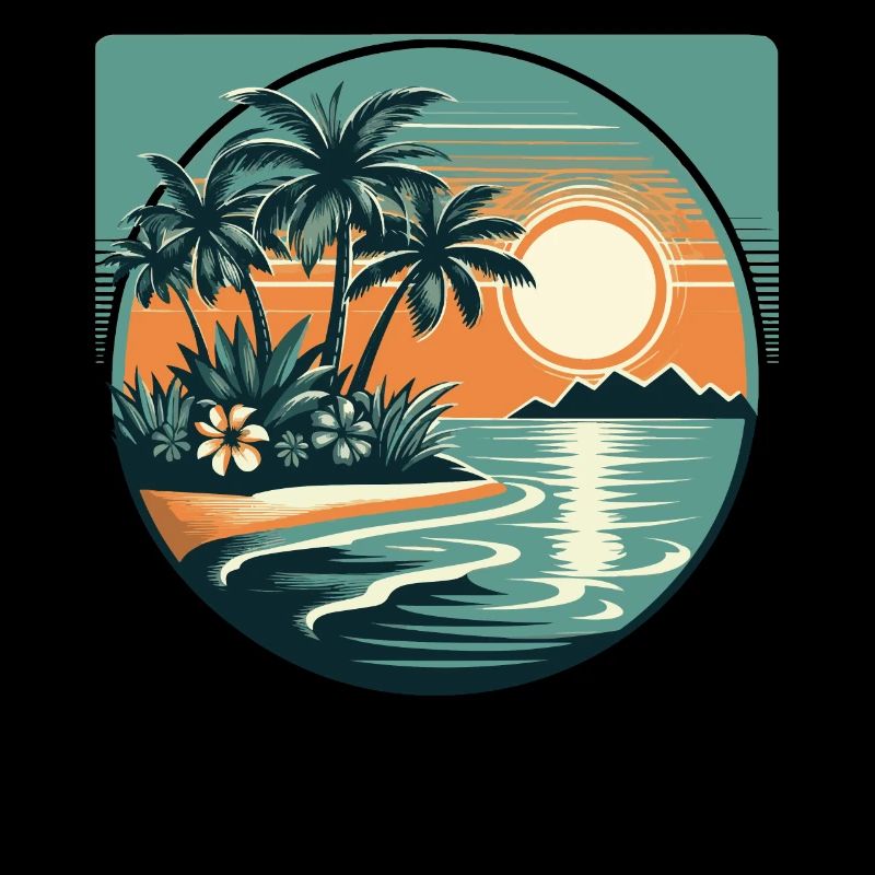 Beach, Palm Tree, Sunset, Holiday