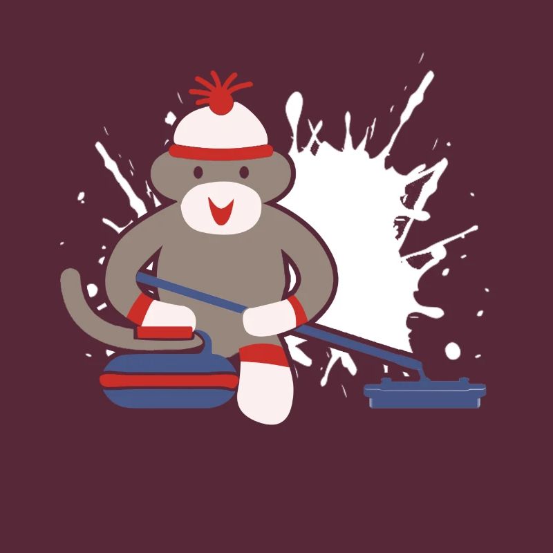 Sock Monkey Curling