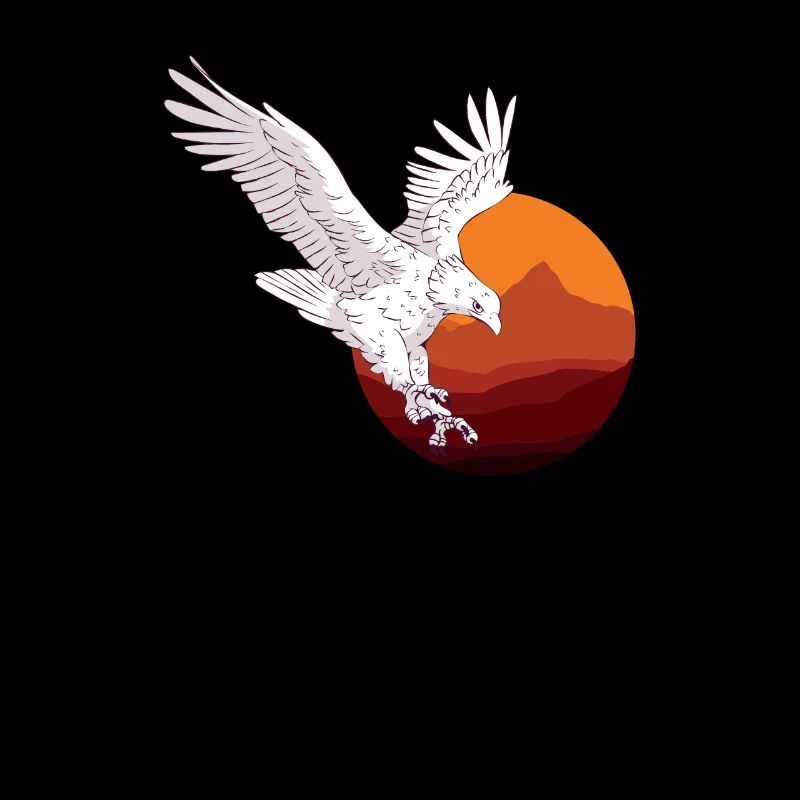 Eagle with sunset background Eagle with