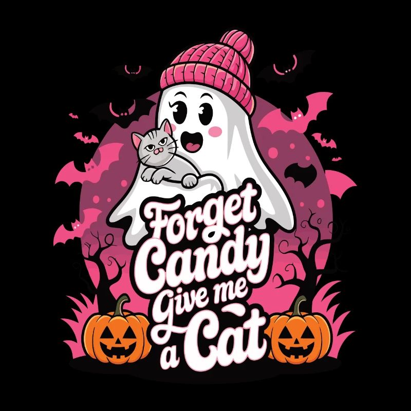Halloween Chat Oublier les bonbons Donnez-moi un chat