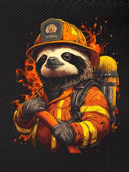 Feuerwehrmann Faultier