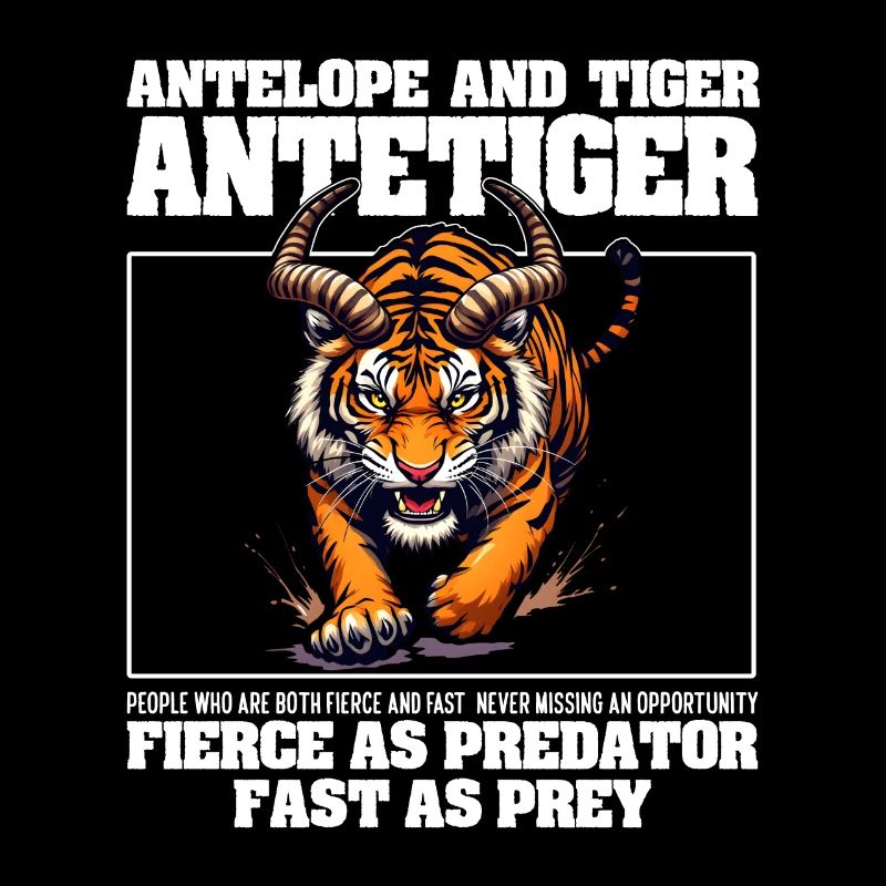 FÉROCE COMME PRÉDATEUR, RAPIDE COMME UNE PROIE - ANTILOPE ET TIGRE