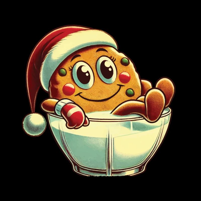 Merry Christmas Retro Cookie Design