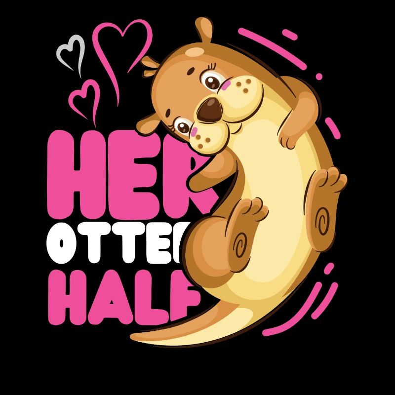 Otter Couple Pun Valentines Day