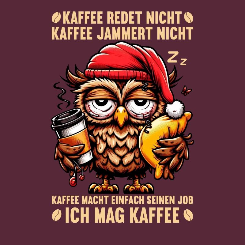 Kaffee Redet Nicht Eule Kaffeetrinker Sarkasmus