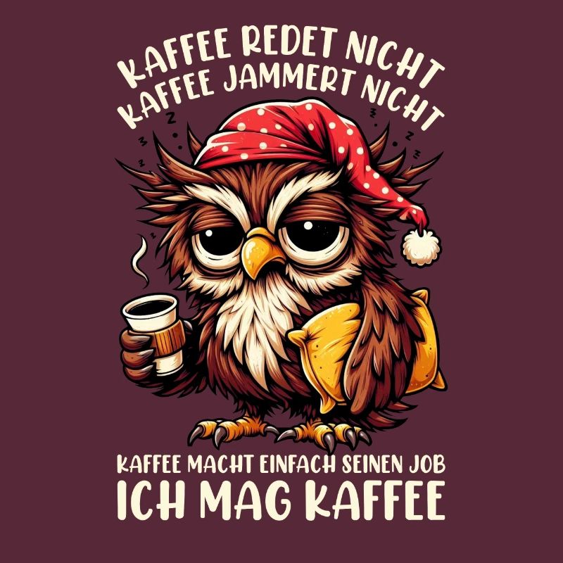 Kaffee Redet Nicht Eule Kaffeetrinker Sarkasmus