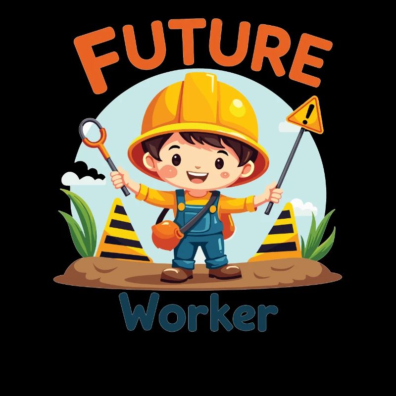 Future Worker – Niedliches Bauarbeiter Design