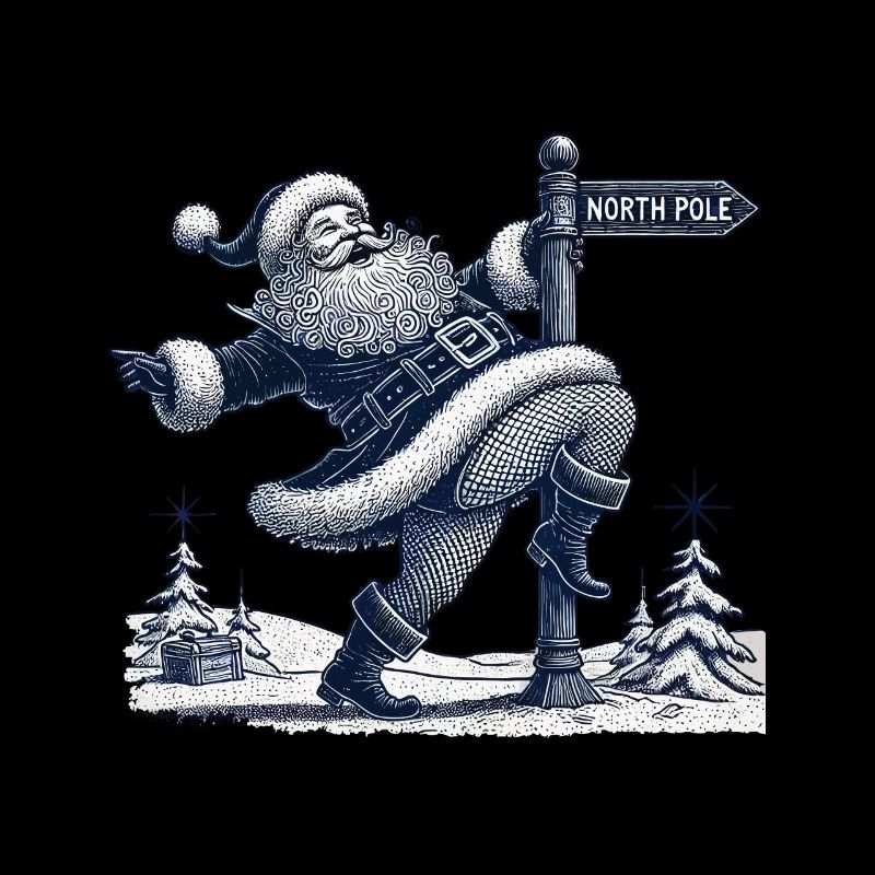Funny Santa Claus Pole Dance Fun