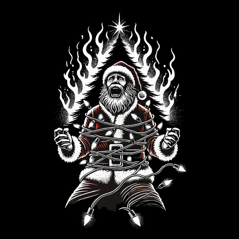 Christmas Electrocution Horror Humor Design