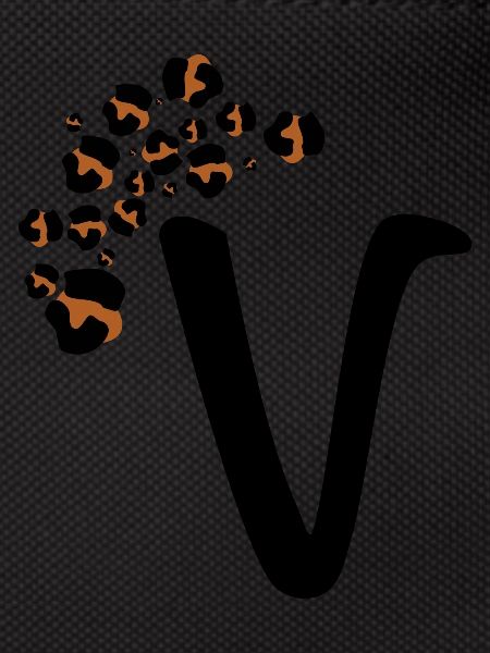 Letter v leopard patterns