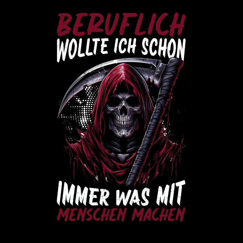 Sarkastischer Sensenmann Schwarzer Humor Dunkler