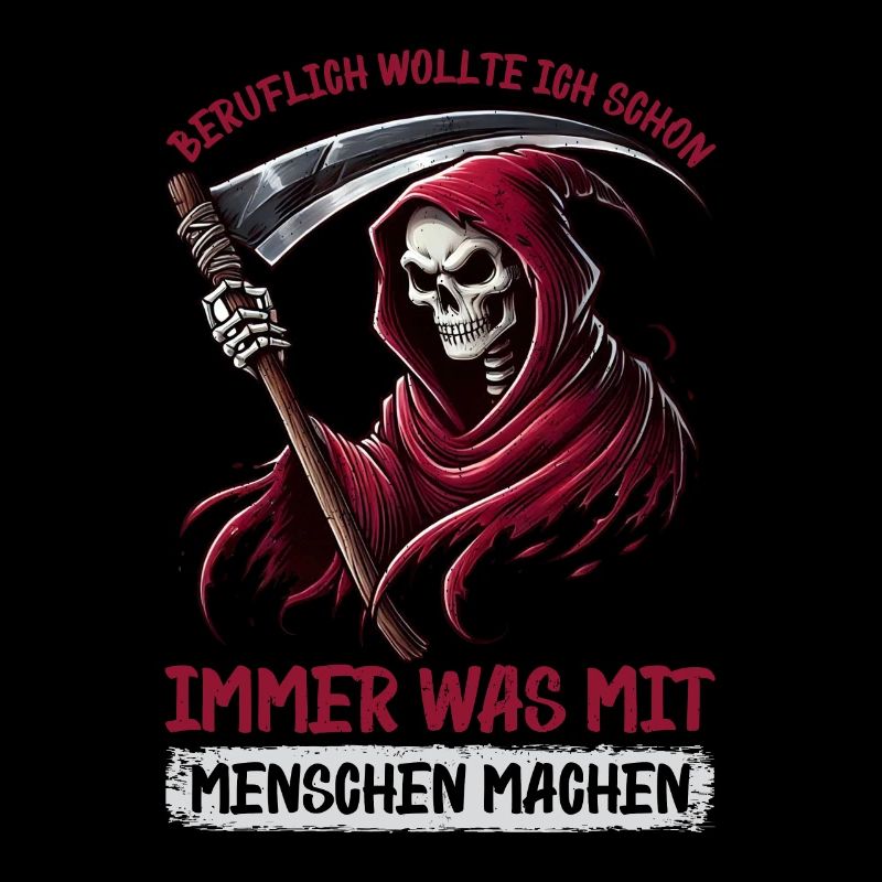 Sarkastischer Sensenmann Schwarzer Humor Dunkler