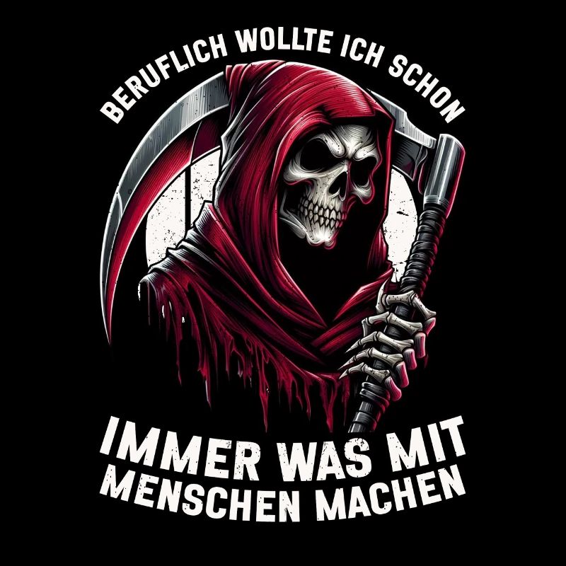 Sarkastischer Sensenmann Schwarzer Humor Dunkler