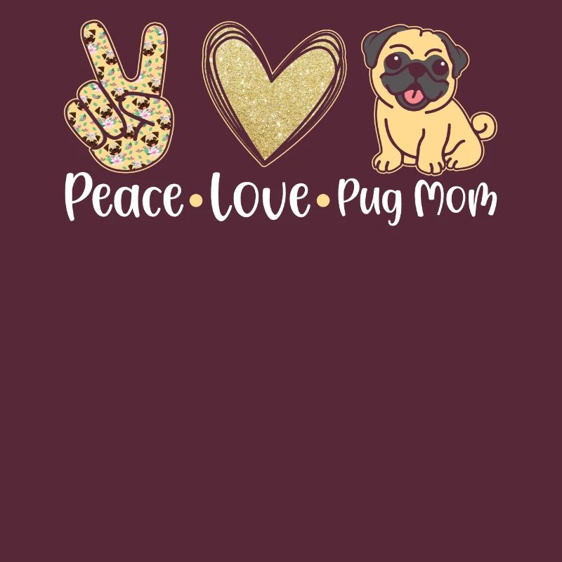 Frieden Liebe Mops Mutter Welpen Mutter Mops