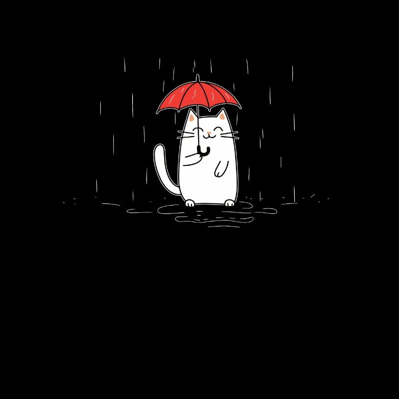 Cat with umbrella