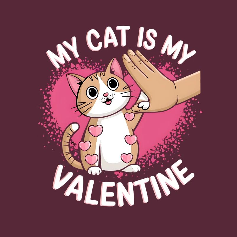 Célibataire & Chat Saint-Valentin Mon chat est mon valentin