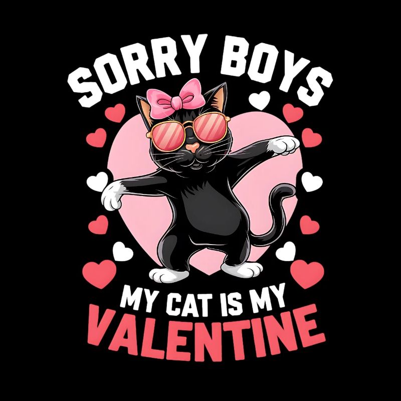 Célibataire & Chat Saint-Valentin Mon chat est mon valentin