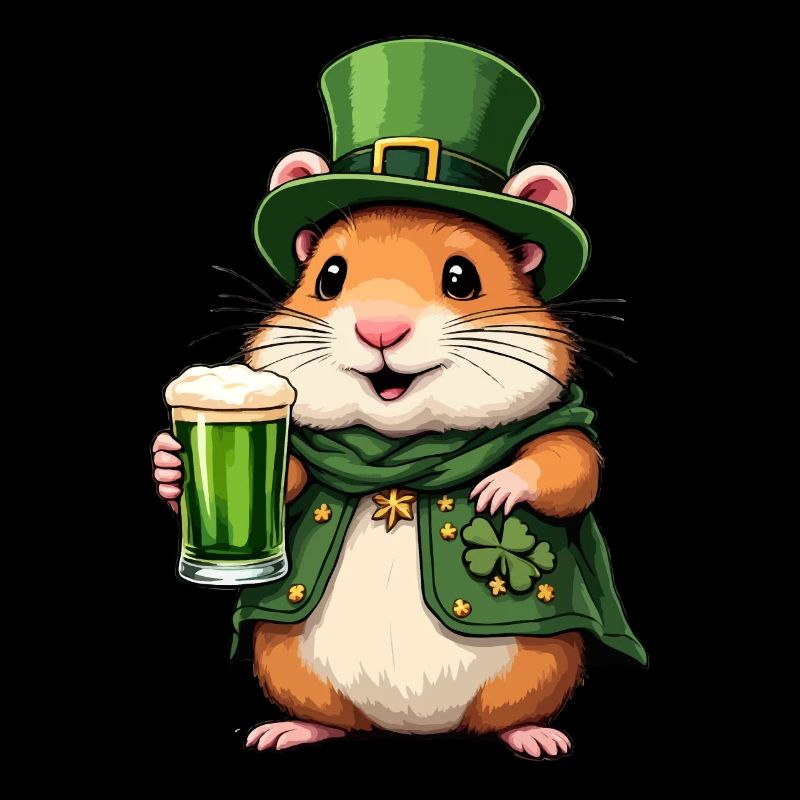 Hamster Tenue de bière de la Saint-Patrick Hamster