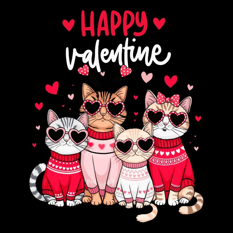 Valentinstag Katze Katzenmama Katzenliebhaber Fun
