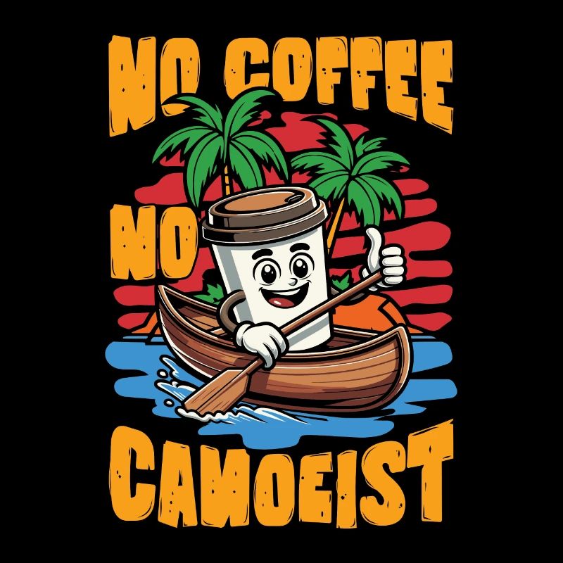 Canoë Pas de café Pas de navigation de plaisance Rameur Amateur de café