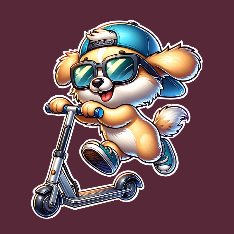 E-Scooter E-Roller Hund Scooter