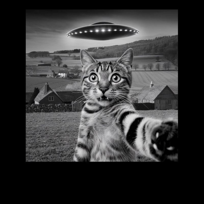 Alien Encounter Cat Selfie