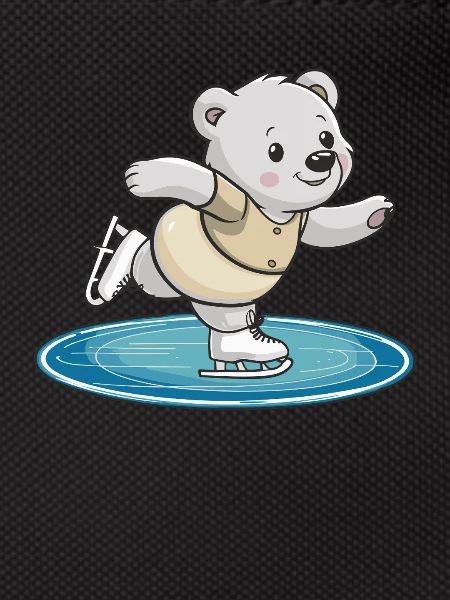 -skating bear on surface