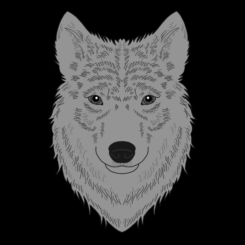 Conception graphique de visage de chien