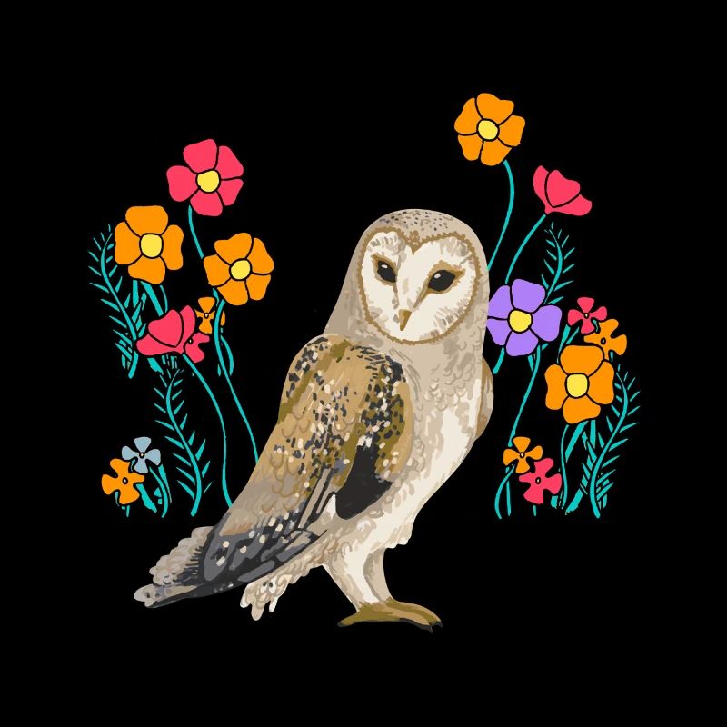 Eule Eulen Kind Kinder Blume Blumen
